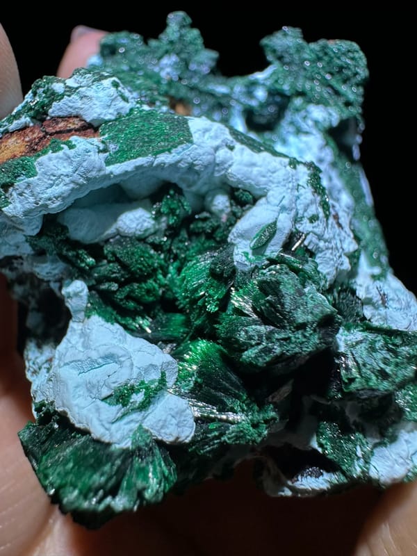 Malachite from DR Congo, individual mineral specimen view 1