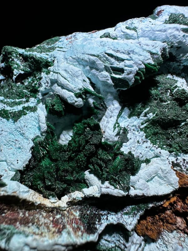 Malachite from DR Congo, individual mineral specimen view 2