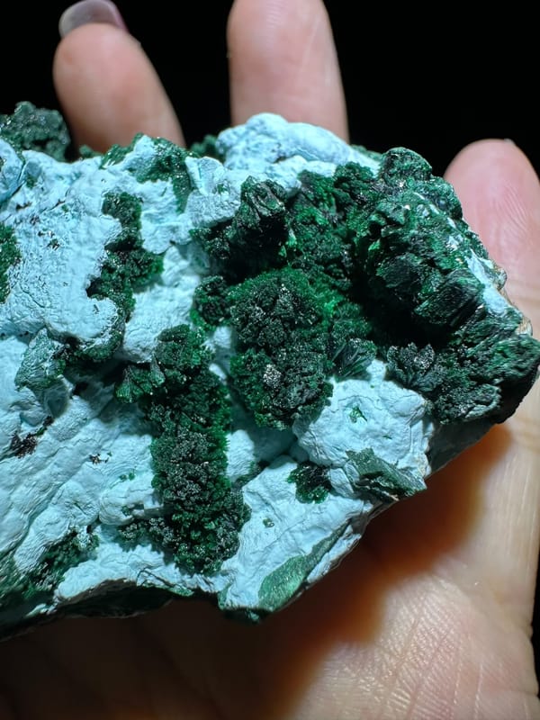 Malachite from DR Congo, individual mineral specimen view 3