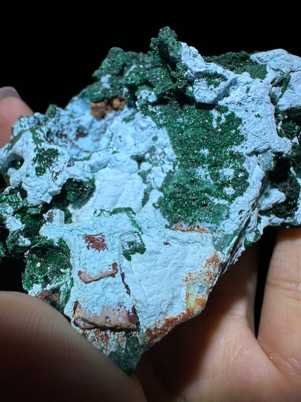 Malachite from DR Congo, individual mineral specimen view 4