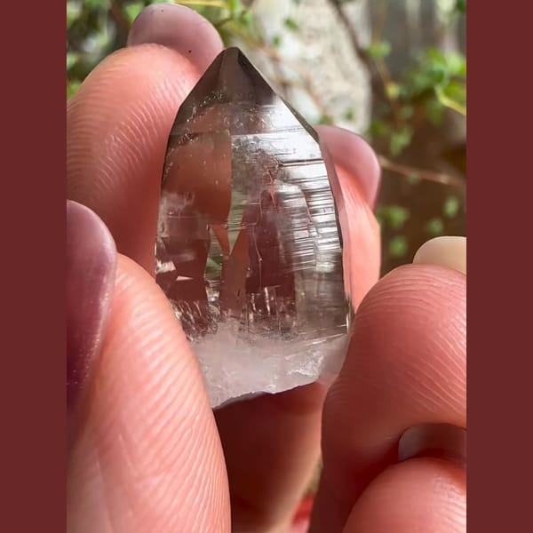 Transparent Smoky Quartz Point from Pakistan - alternate view