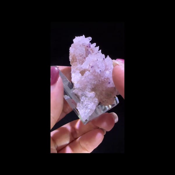 Pink gypsum cavity specimen from Guizhou — alternate side view