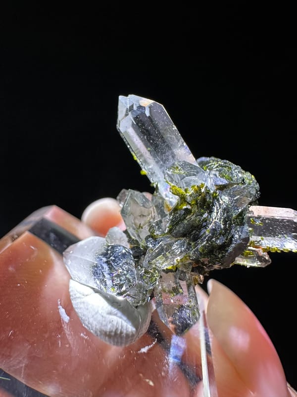 Epidote from Sichuan, China, individual mineral specimen view 1