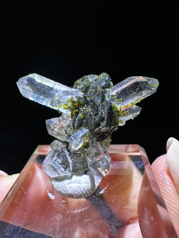 Epidote from Sichuan, China, individual mineral specimen view 2