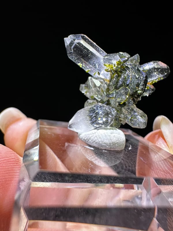 Epidote from Sichuan, China, individual mineral specimen view 3