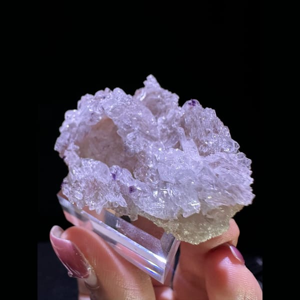 Blush Gypsum with Fluorite - complete view