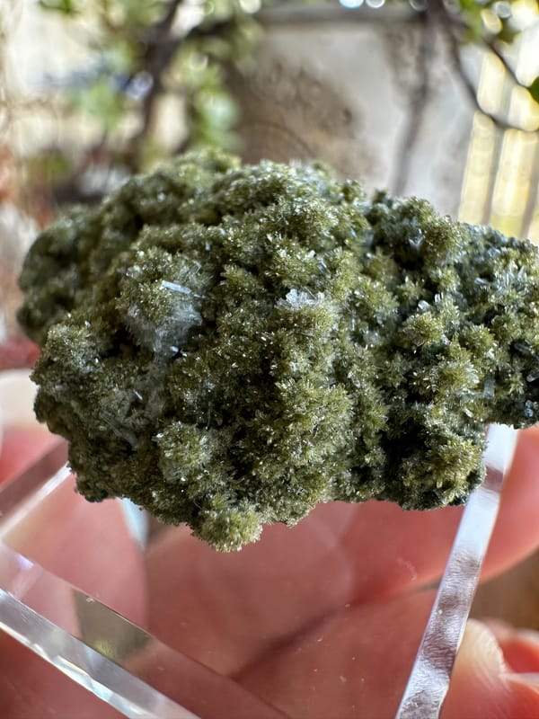 Epidote from Fujian, China, individual mineral specimen view 2
