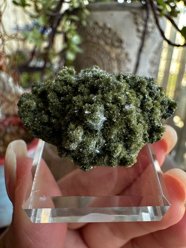 Epidote from Fujian, China, individual mineral specimen view 4