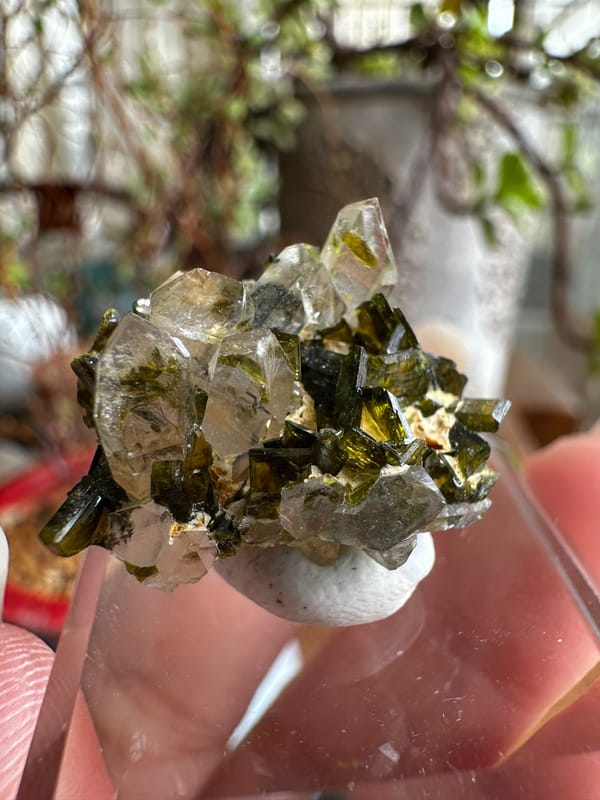 Epidote from Sichuan, China, individual mineral specimen view 1