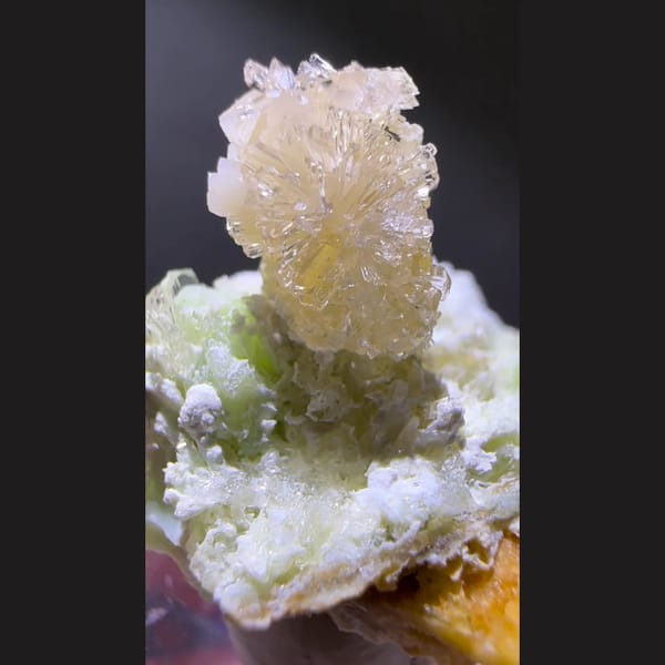 Pale Lavender Creedite on Matrix - complete view