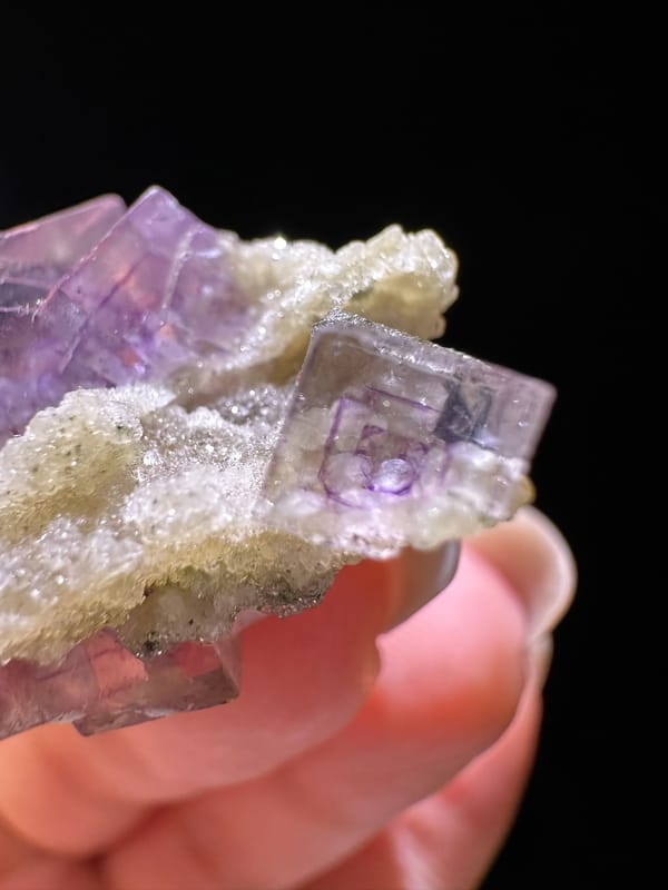 Fluorite from Yaogangxian Mine, Yizhang Co., Hunan, China, individual mineral specimen view 3