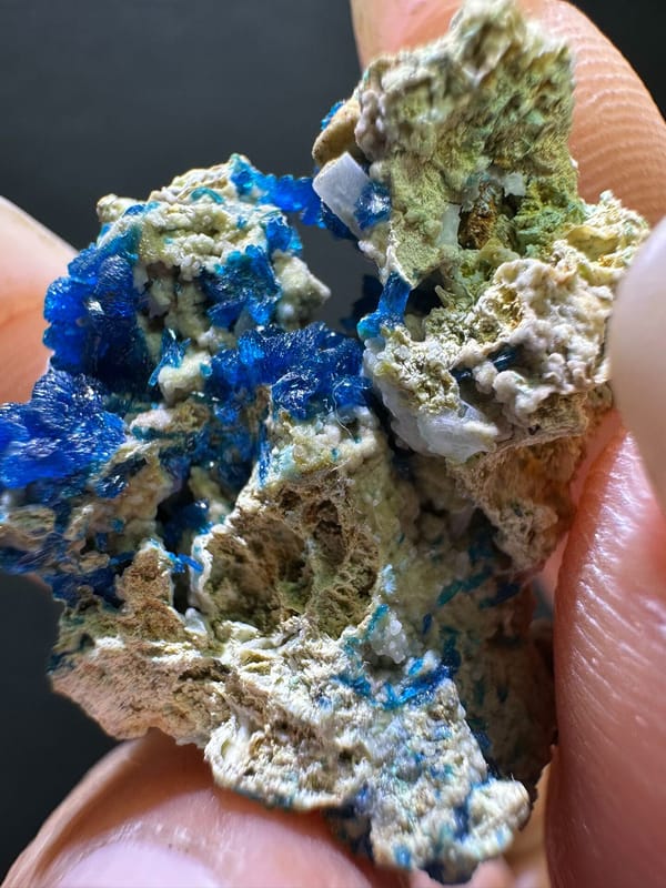 Veszelyite from Yunnan, China, individual mineral specimen view 4