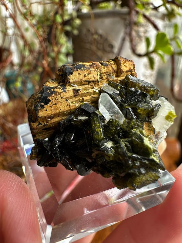 Epidote from Sichuan, China, individual mineral specimen view 1