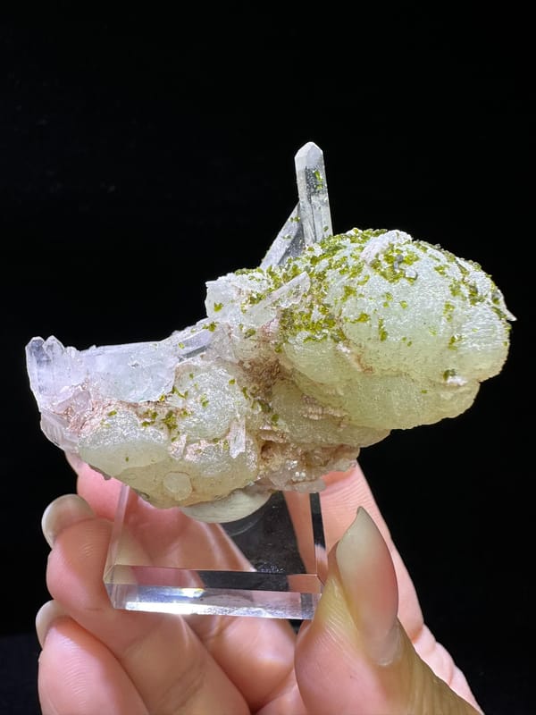 Prehnite from Sichuan, China, individual mineral specimen view 1