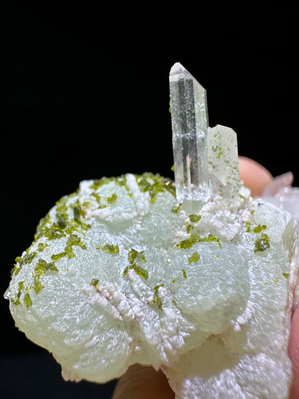 Prehnite from Sichuan, China, individual mineral specimen view 3