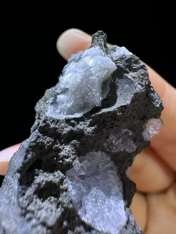 Zeolite group (species not verified) from Zhejiang, China, individual mineral specimen view 3