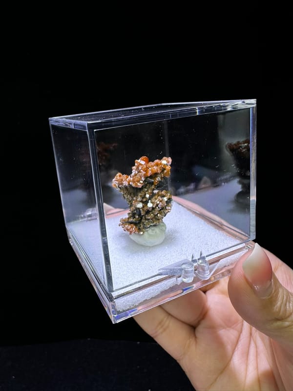 Vanadinite from Morocco, individual mineral specimen view 2