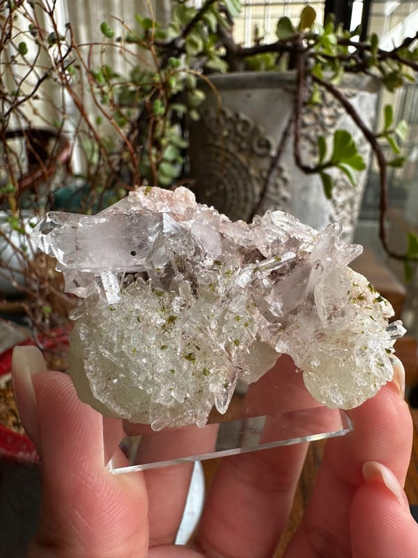 Prehnite from Sichuan, China, individual mineral specimen view 1