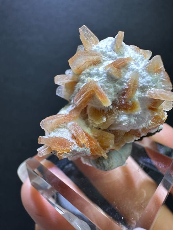 Zeolite group (species not verified) from India, individual mineral specimen view 3