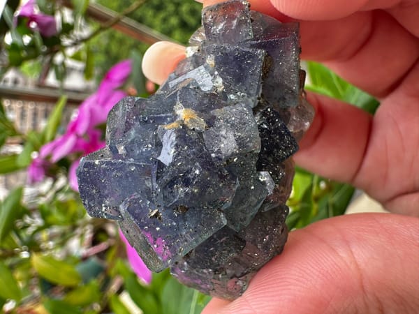 Fluorite from Nigeria, individual mineral specimen view 1