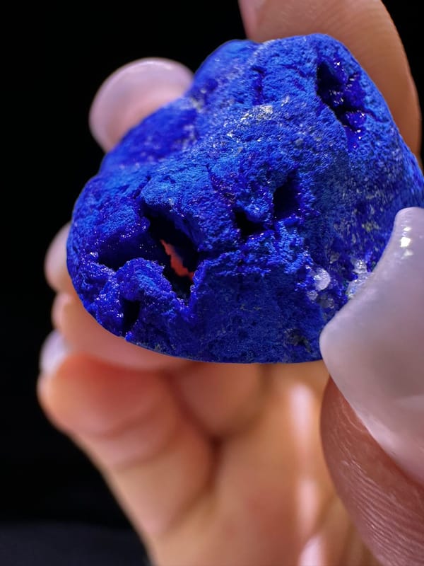 Azurite from Russia, individual mineral specimen view 3