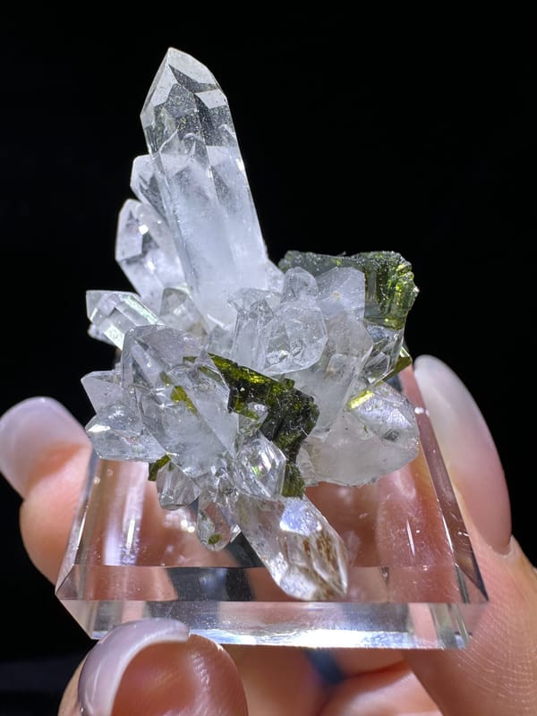 Epidote from Sichuan, China, individual mineral specimen view 3