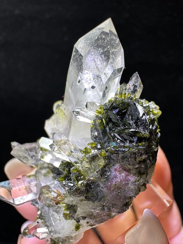 Epidote from Sichuan, China, individual mineral specimen view 1