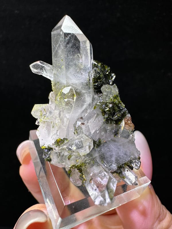 Epidote from Sichuan, China, individual mineral specimen view 2