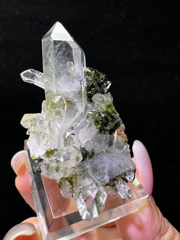 Epidote from Sichuan, China, individual mineral specimen view 3