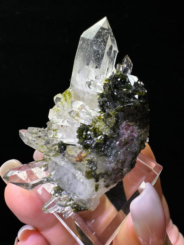 Epidote from Sichuan, China, individual mineral specimen view 4