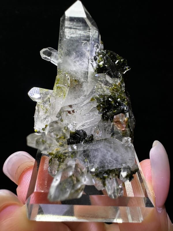 Epidote from Sichuan, China, individual mineral specimen view 5