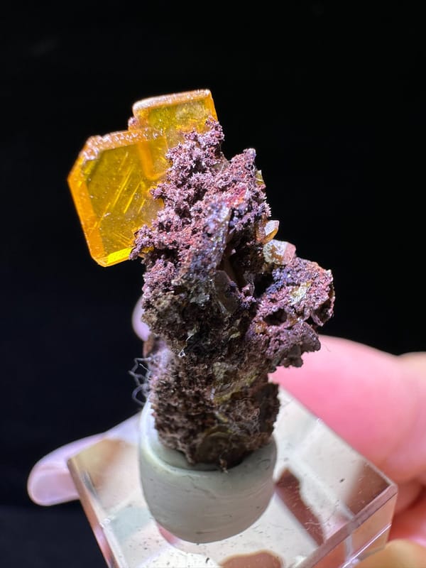 Wulfenite from Mexico, individual mineral specimen view 3