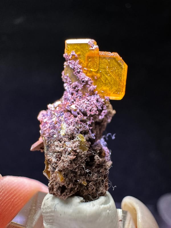 Wulfenite from Mexico, individual mineral specimen view 4