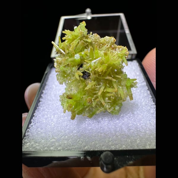 Lime Bamboo Pyromorphite from Gongcheng - complete view