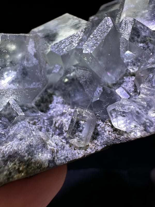 Fluorite from Xianghualing, Linwu Co., Hunan, China, individual mineral specimen view 6