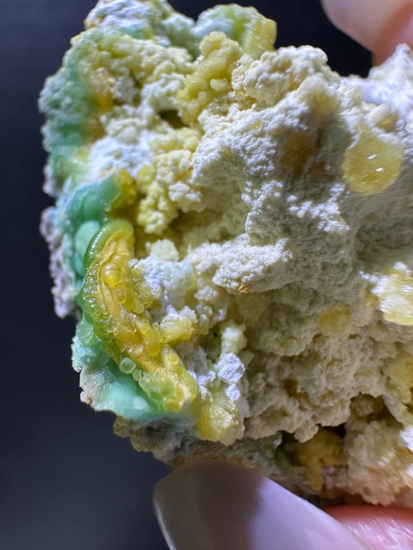 Creedite from Guizhou, China, individual mineral specimen view 2