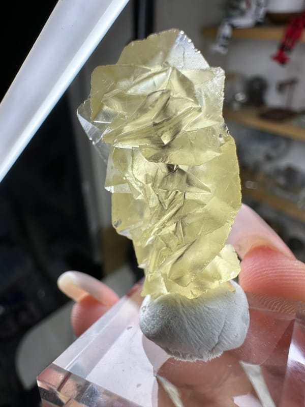 Calcite from Hubei, China, individual mineral specimen view 3
