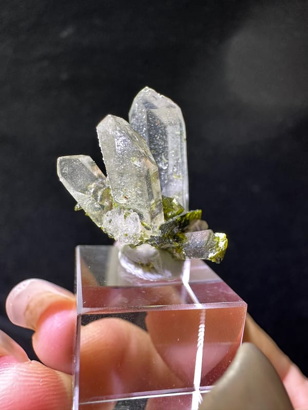 Epidote from Sichuan, China, individual mineral specimen view 3