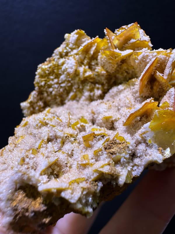 Wulfenite from Iran, individual mineral specimen view 1