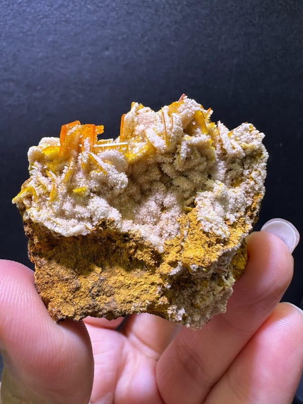 Wulfenite from Iran, individual mineral specimen view 4