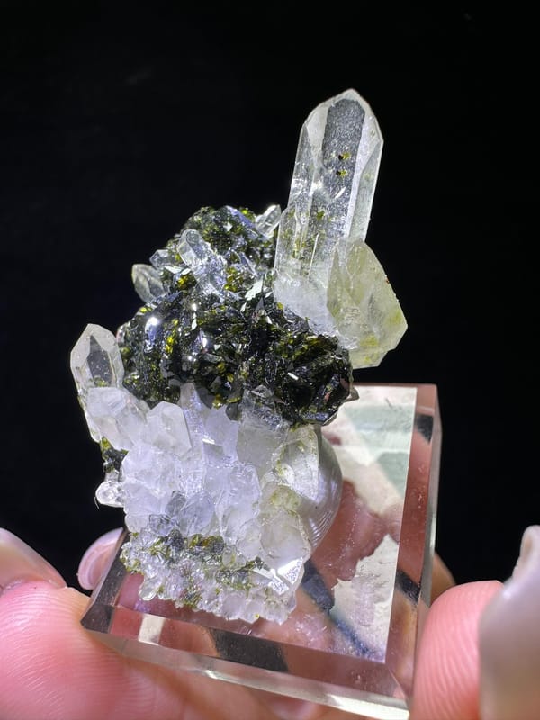 Epidote from Sichuan, China, individual mineral specimen view 1