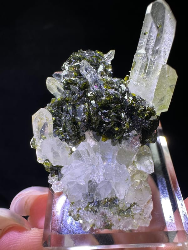 Epidote from Sichuan, China, individual mineral specimen view 3