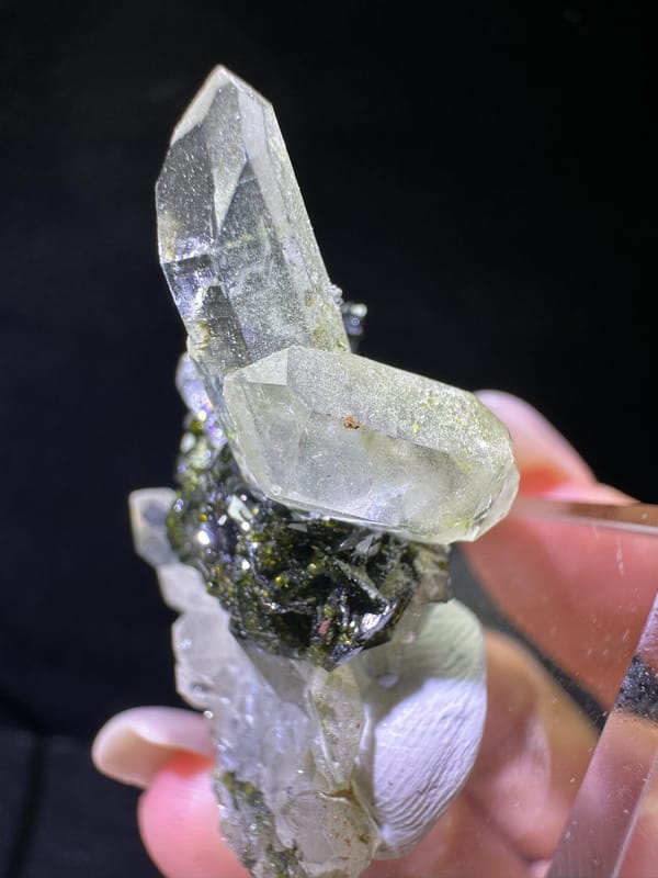 Epidote from Sichuan, China, individual mineral specimen view 4