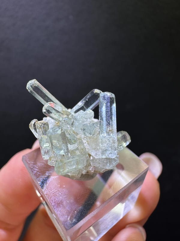 Spray cristal Aquamarine bleu pâle de Namibie