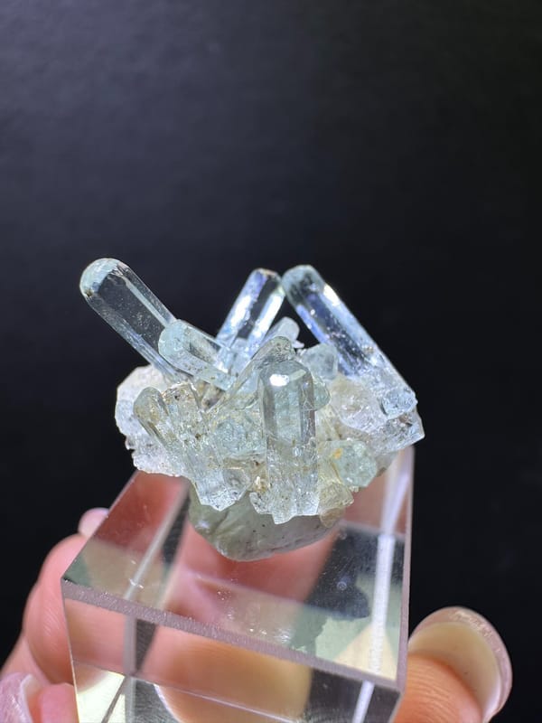 Aquamarine from Namibia, individual mineral specimen view 2