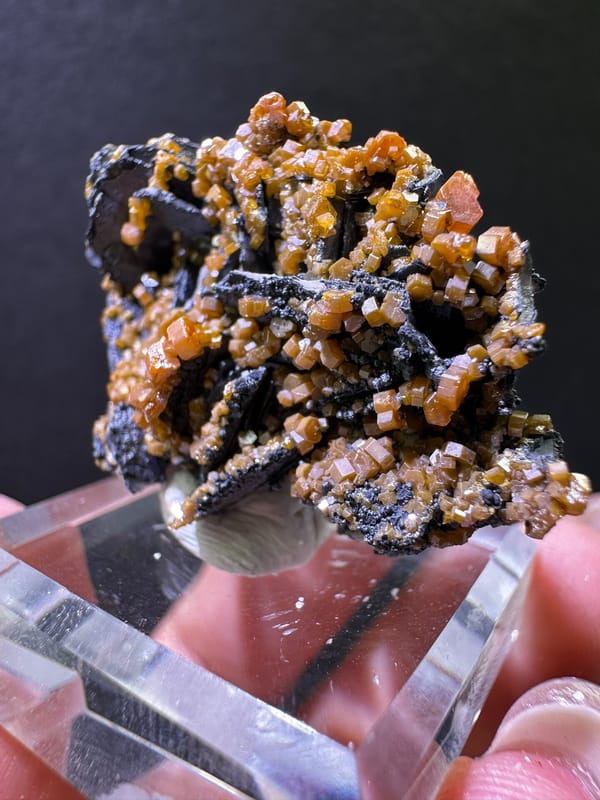 Vanadinite from Morocco, individual mineral specimen view 3