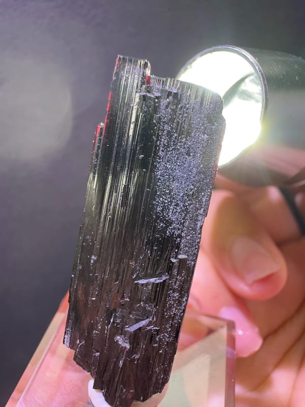 Hubnerite from Yaogangxian Mine, Yizhang Co., Hunan, China, individual mineral specimen view 3