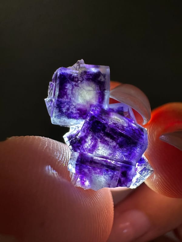 Fluorite from Inner Mongolia, China, individual mineral specimen view 2