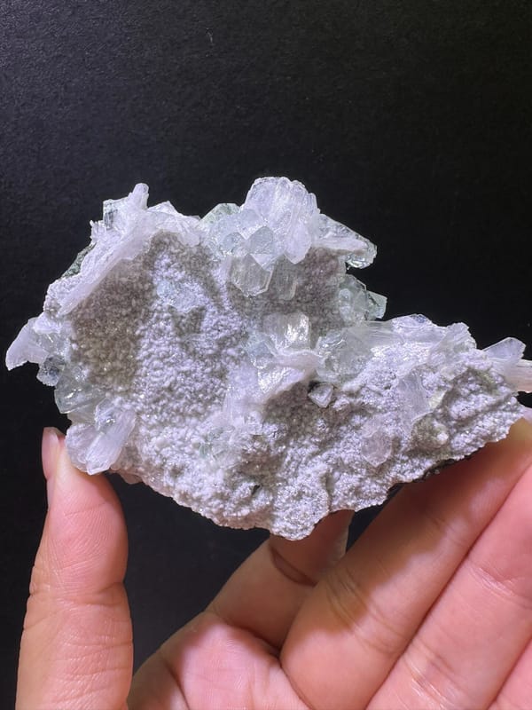 Apophyllite from India, individual mineral specimen view 1