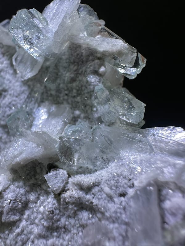 Apophyllite from India, individual mineral specimen view 4
